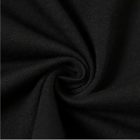 Chic Black Graphic Tee with Bold Text - Picture 4 of 5